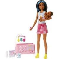 Mattel Barbie Opiekunka Zestaw Usypianie maluszka  Lalka i bobas Hjy34