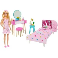 Mattel Lalka Barbie Zestaw Sypialnia Hpt55