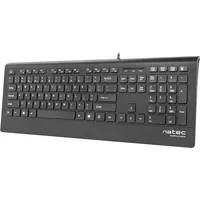 Natec Multimedia Keyboard Barracuda slim Usb, Us layout, black Nkl-0876