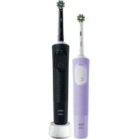Oral-B Braun Vitality Pro D103 Duo, electric toothbrush Black/Purple, black/purple violet, incl. 2Nd handpiece