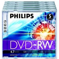 Philips Dvd-Rw 4.7 Gb 4X 5 sztuk Dn4S4Jo5F/00
