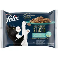 Purina Nestle Felix Deliciously Sliced Fish - wet cat food 4X 80 g 