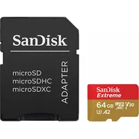 Sandisk Extreme microSDXC 64 Gb 170/80 Mb/S A2 Sdsqxah-064G-Gn6Aa