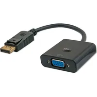 Savio Cl-90 video cable adapter 0.2 m Displayport Vga D-Sub Black