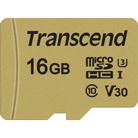Transcend Karta Microsdhc 16 Gb Class 10 Uhs-I/U3 V30 Ts16Gusd500S