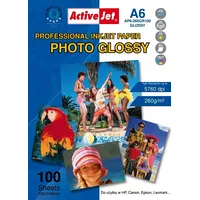 Activejet Papier fotograficzny do drukarki A6 Ap6260Gr100