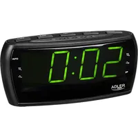 Adler Ad 1121 radio Clock Analog  Digital Black Art534434