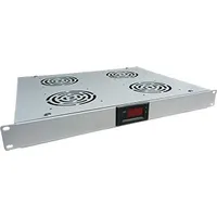Alantec Sa-F-1U-4-T-S Ventilation panel with thermostat 19 1U, 4 fans, grey