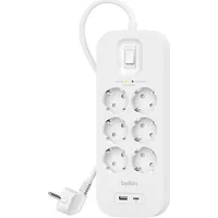 Belkin Connect White 6 Ac outlets 2 m Srb002Vf2M
