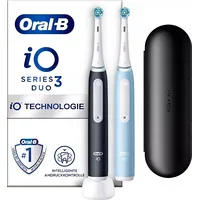 Braun Oral-B iO Series 3N Duo, electric toothbrush Black/Blue, matt black/ice blue incl. 2Nd handpiece
