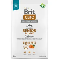 Brit Dry food for older dogs, all breeds Over 7 years of age Care Dog Grain-Free SeniorLight Salmon 3Kg 100-172206