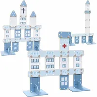 Classic World Ogromne Klocki Konstrukcyjne Drewniane Zestaw Szpital Kościół Wieża 6927049053481