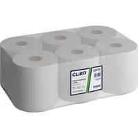 Cliro - Papier toaletowy w dużej roli, 2-Warstwy, makulatura, 135 m, 12 rolek 75 bieli 52875