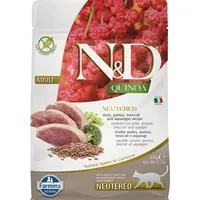 Farmina ND Quinoa Cat Duck, Broccoli, Asparagus Neutered Adult  - dry cat food 300 g Pnd0030055