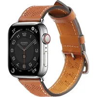 Hurtel Strap Leather skórzany pasek Apple Watch Ultra, Se, 8, 7, 6, 5, 4, 3, 2, 1 49, 45, 44, 42  mm opaska bransoleta brązowy 9145576276280