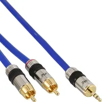 Inline Kabel Jack 3.5Mm - Rca Cinch x2 15M niebieski 89945P