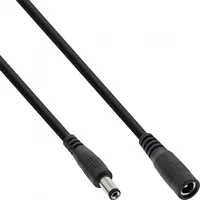 Inline Kabel zasilający Dc extension cable, plug male/female 5.5X2.1Mm, Awg 18, black, 5M 26905B