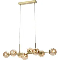 Italux Lampa wisząca Szklana Erimida Pnd-2244-8A-Gd modernistyczny Zwis molekuły kule balls złote