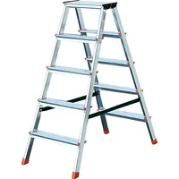 Krause Dopplo double-sided step ladder silver 120410
