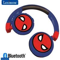 Lexibook Składane słuchawki 2 w 1 Bluetooth i przewodowe z bezpieczną dla dzieci głośnością Spiderman Hpbt010Sp