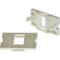 Lindy 4 face plate module for 1 keystone Snapin wall boxes - 60551