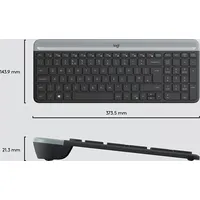 Logitech Slim Wireless Combo Mk470 keyboard Rf Qwerty Us International Graphite 920-009204
