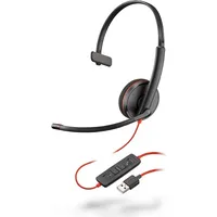 Poly Blackwire C3210 Headset Wired Head-Band Calls/Music Usb Type-A Black, Red 209744-104