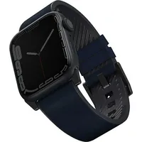 Uniq Pasek Straden Apple Watch 4/5/6/7/Se 44/45Mm Leather Hybrid Strap niebieski/blue Uniq590Blu