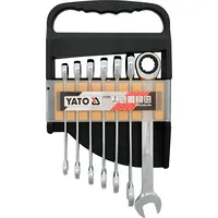 Yato Zestaw kluczy płasko-oczkowych z grzechotką 10-19Mm 7Szt. Yt-0208