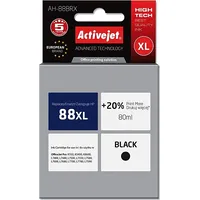 Activejet Ah-88Brx Hp Printer Ink, Compatible with 88Xl C9396Ae  Premium 80 ml black. Prints 20 more.