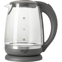 Adler Ad 1286 electric kettle 2 L Gray, Transparent 2200 W
