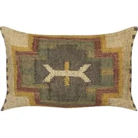 Beliani Jutowa poduszka dekoracyjna geometryczny wzór 30 x 50 cm wielokolorowa Pulicat Lumarko 366002 Bel