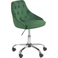Beliani Krzesło biurowe regulowane welurowe zielone Parish Lumarko 399461 Bel