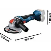 Bosch Szlifierka X-Lock cordless angle grinder Gwx 18V-10 Professional solo, 18V Blue/Black, without battery and charger 06017B0100