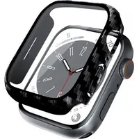 Crong Hybrid Watch Case - Etui ze szkłem Apple 44Mm Carbon Crg-44Hs-Crb