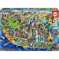 Educa Puzzle 500 Elementów Mapa New York Gxp-720680