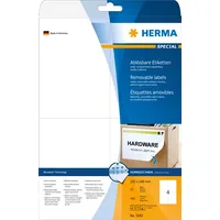 Herma Etykiety odklejalne Movables A4, białe, papier matowy, 100 szt 5082