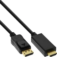 Inline Kabel Displayport to Hdmi converter cable, 4K/60Hz, black, 7.5M 17188I