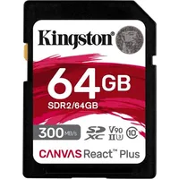 Kingston Karta 64Gb Sdxc React Plus Uhs-Ii Sdr2/64Gb