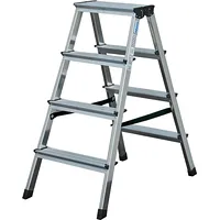 Krause Dopplo double-sided step ladder silver 120403