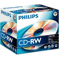 Philips Cd-Rw 700 Mb 12X 10 sztuk Cw7D2Nj10/00