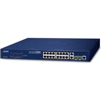 Planet Fgsw-1816Hps network switch Managed L2 Fast Ethernet 10/100 Power over Poe Blue