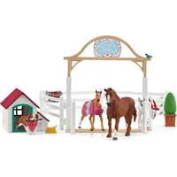 Schleich Horse Club Hannahs guest horses with Ruby the dog, toy figure 42458