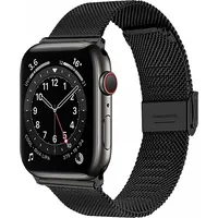 Strado Stalowa bransoleta pasek do Apple Watch 7 41Mm Czarna uniwersalny Art564628