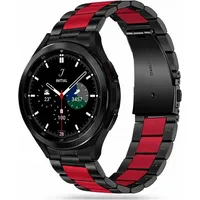 Tech-Protect Bransoleta Stainless Samsung Galaxy Watch 4 40/42/44/46Mm Black/Red Thp693Blkred