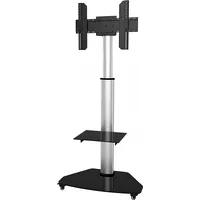 Techly Floor Stand with Shelf Trolley Tv Lcd/Led/Plasma 37-70 Silver 108903