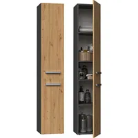 Top E Shop Topeshop Nel Ii Ant/Art bathroom storage cabinet Graphite, Oak Antr/Art
