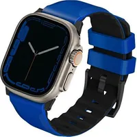 Uniq Pasek Linus Apple Watch 4/5/6/7/Se/8/Ultra 44/45/49Mm Airosoft Silicone niebieski/racing blue Uniq897