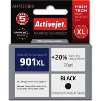 Activejet Ah-901Brx Hp Printer Ink, Compatible with 901Xl Cc654Ae  Premium 20 ml black. Prints more.