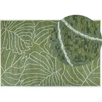 Beliani Dywan bawełniany w liście monstery 200 x 300 cm zielony Sarmin Lumarko 379814 Bel